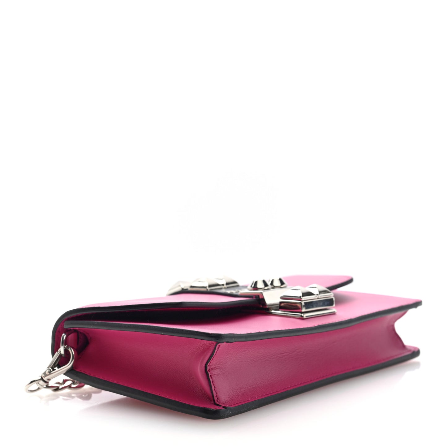 City Calfskin Studded Mini Elektra Crossbody Bag Fuchsia Black