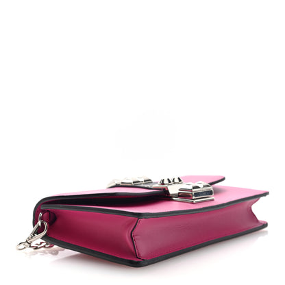 Prada City Calfskin Studded Mini Elektra Crossbody Bag Fuchsia Black 4 of 10