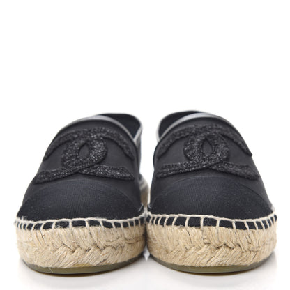 Chanel Mesh Grosgrain CC Espadrilles 36 Black 2 of 10