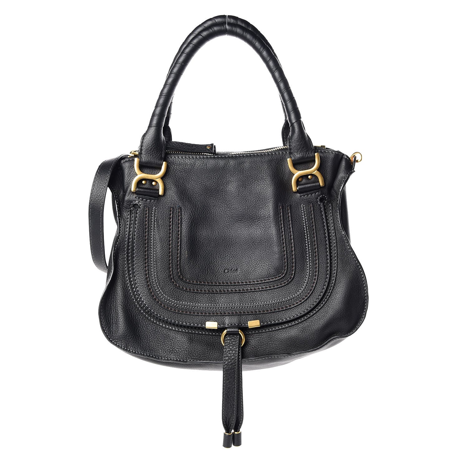 Chloe Calfskin Medium Marcie Satchel Black 1 of 7
