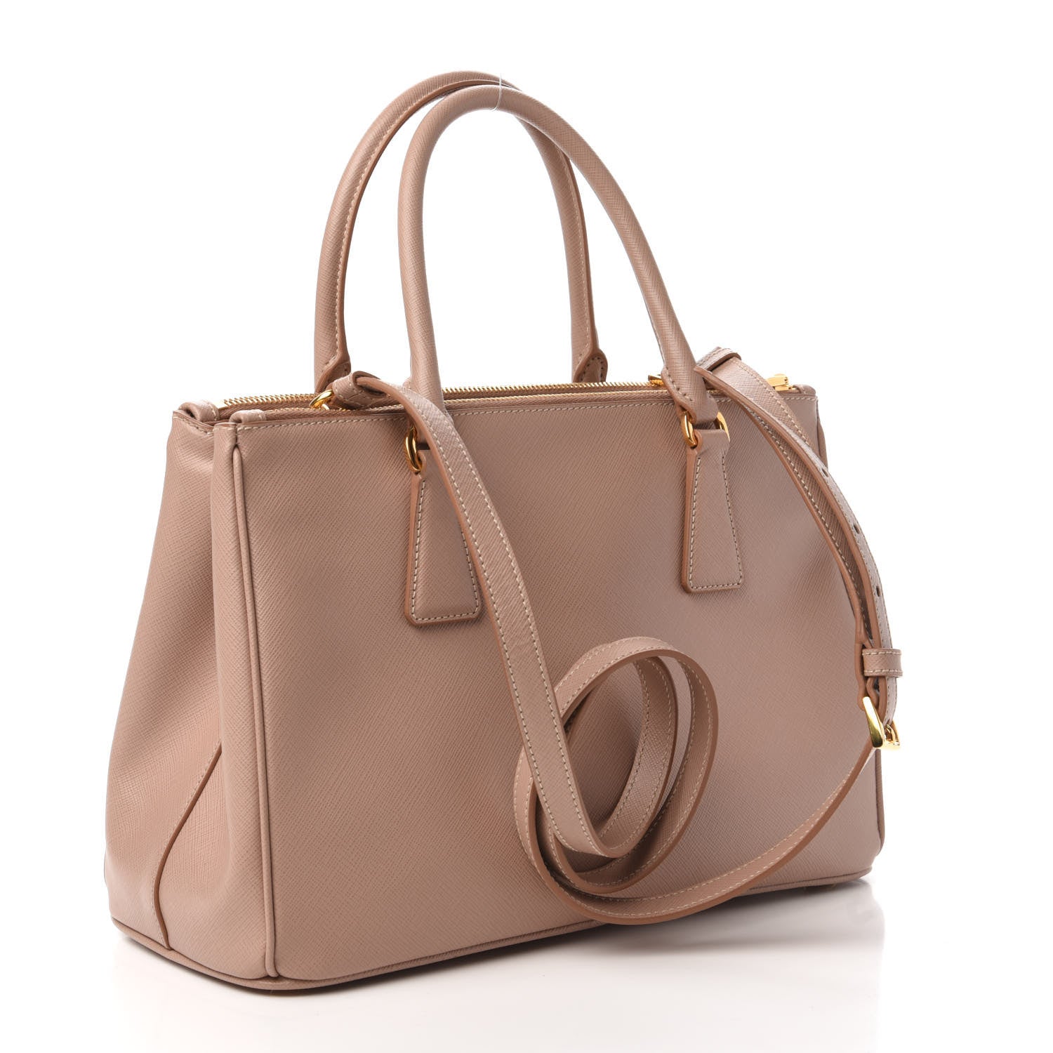 Prada Saffiano Small Galleria Double Zip Tote Cammeo 3 of 9