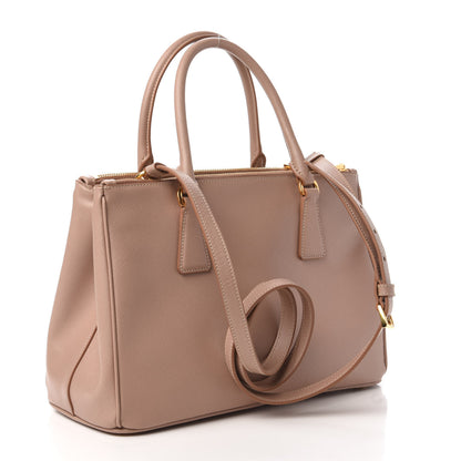 Prada Saffiano Small Galleria Double Zip Tote Cammeo 3 of 9