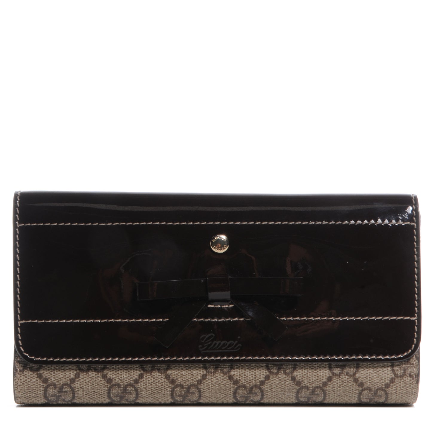 Patent Monogram Continental Wallet Brown