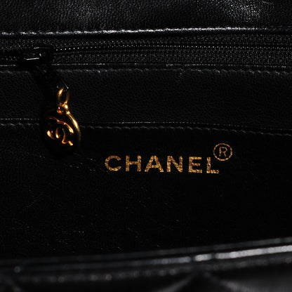 Chanel Lambskin Quilted Flap Shoulder Bag Black 8 of 9