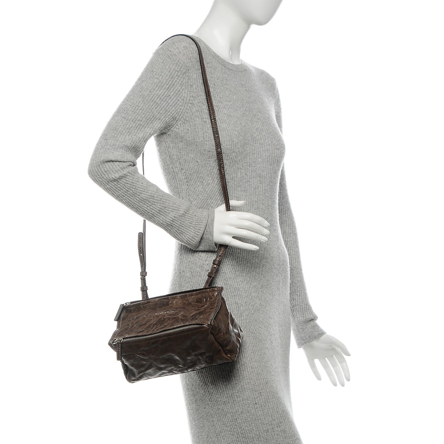 Givenchy Tumbled Sheepskin Mini Pandora Brown 2 of 7