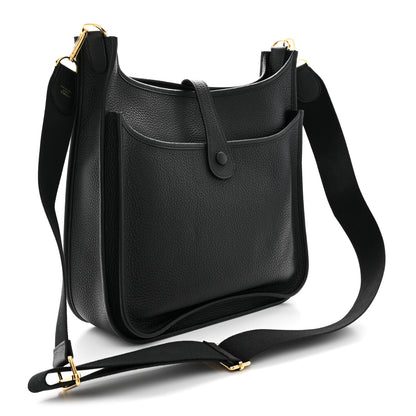 Hermes Taurillon Clemence Evelyne III GM Black 3 of 10
