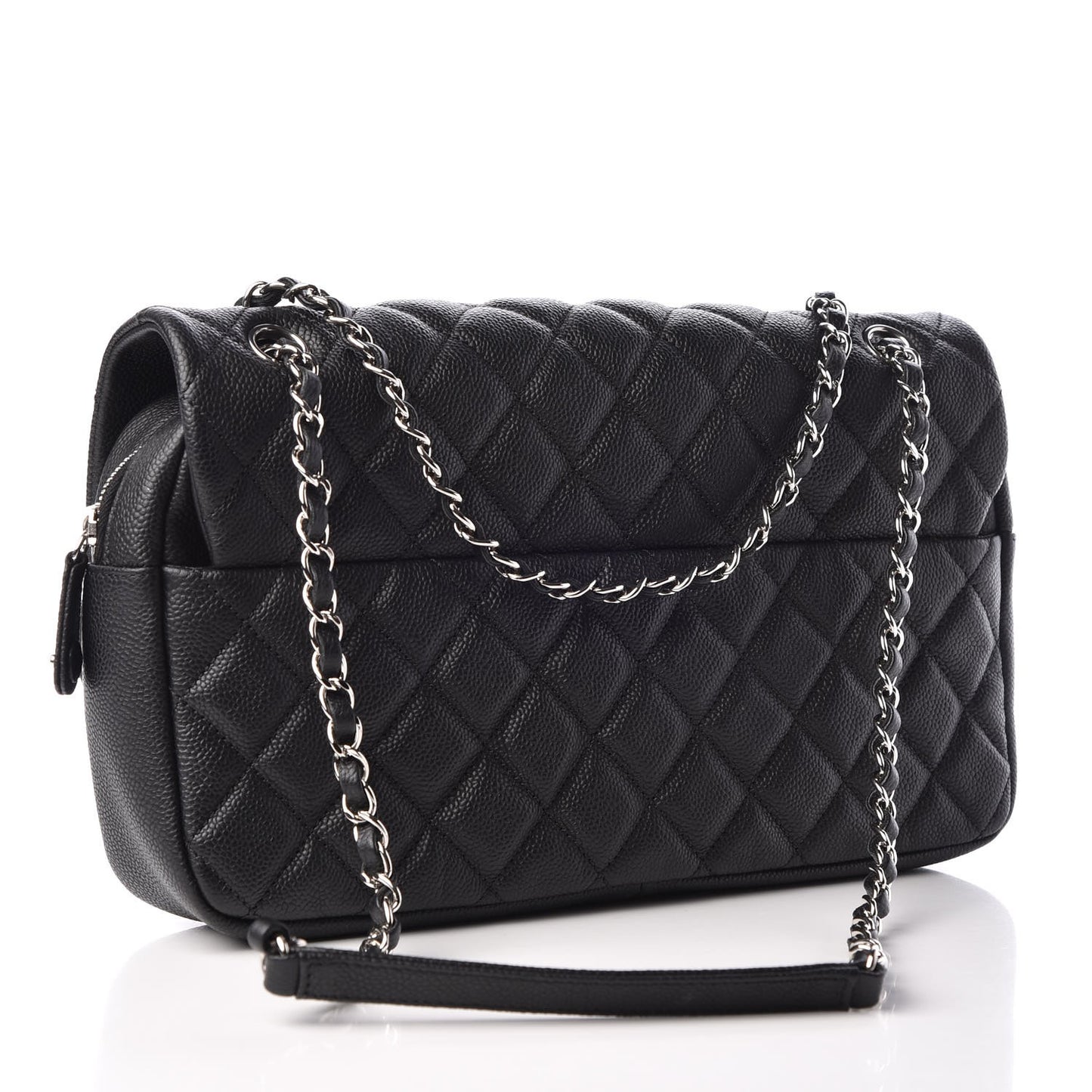 Caviar Quilted Jumbo Easy Flap Black