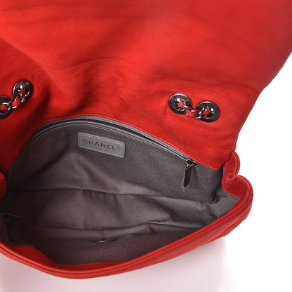Chanel Iridescent Calfskin Diamond Stitch Flap Red 5 of 12