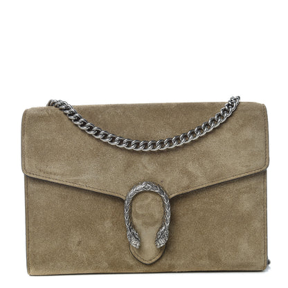 Gucci Suede Mini Dionysus Chain Wallet Beige 1 of 10