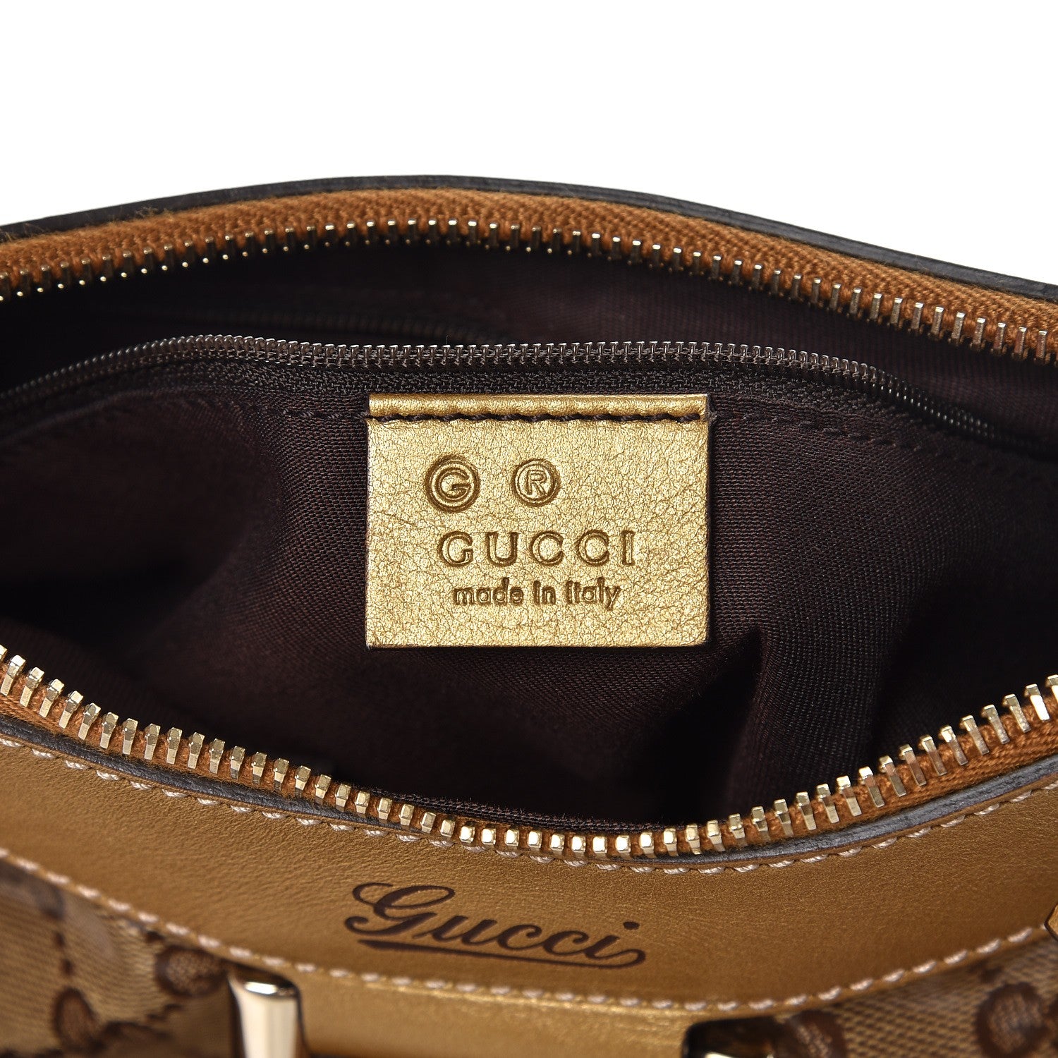 Gucci Crystal Monogram D Ring Gold Hobo Gold 6 of 7
