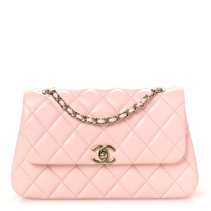 Chanel Lambskin Quilted Small Rectangular Flap Light Pink 1 of 12