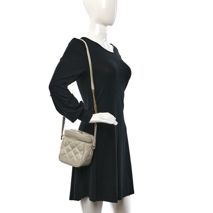 Saint Laurent Grain de Poudre Quilted 80's Vanity Bag Crema Soft 2 of 14