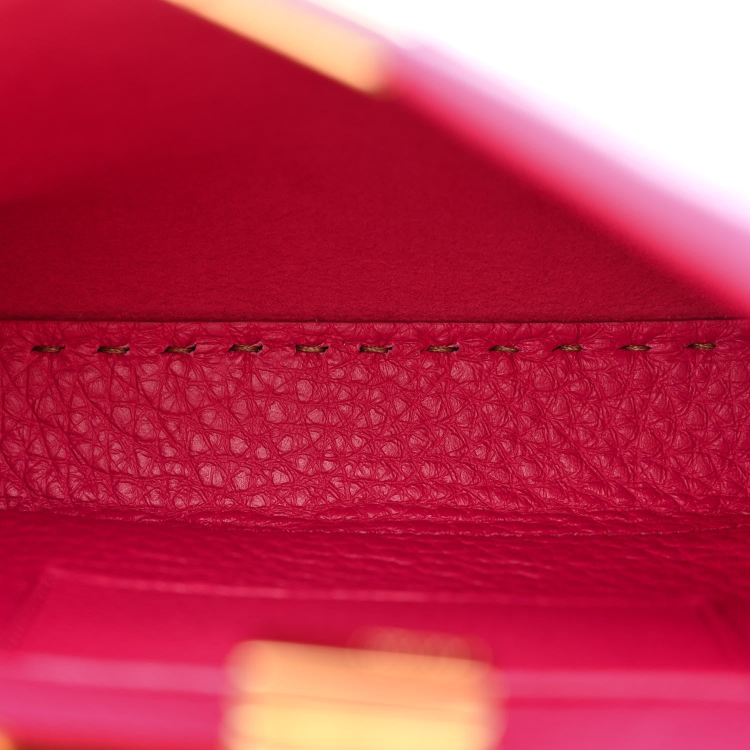 Fendi Cuoio Romano Selleria Mini Peekaboo Iconic Satchel Fuxia 5 of 13