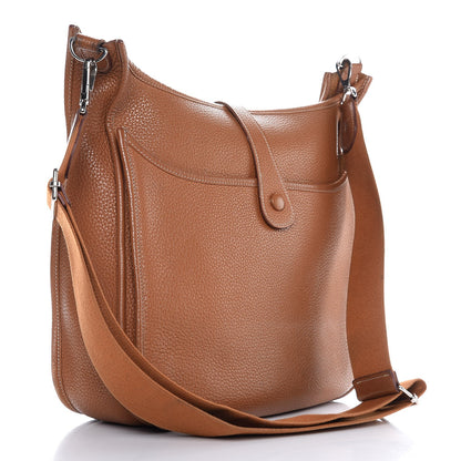 Hermes Taurillon Clemence Evelyne III GM Gold 3 of 16