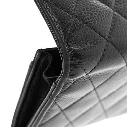 Chanel Caviar Quilted Flap Card Holder Wallet Black 9 of 9