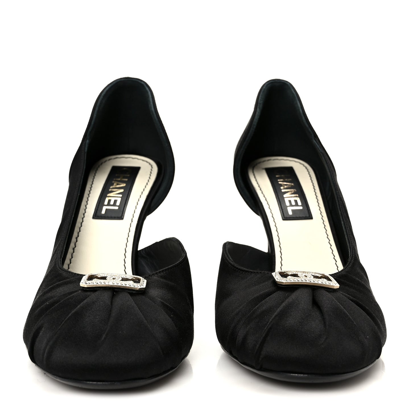 Satin Strass CC Pumps 40 Black