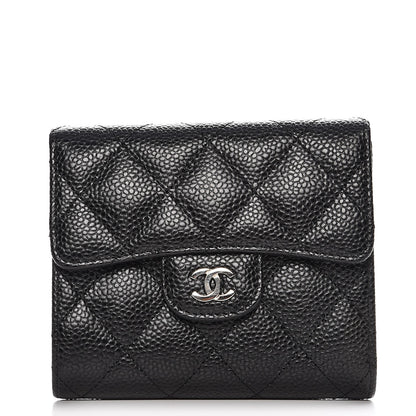 Chanel Caviar Quilted Compact Flap Wallet Black 1 of 9