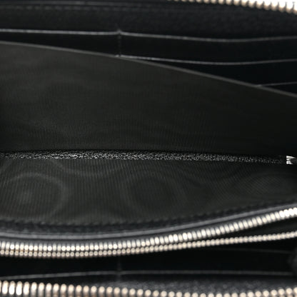 Gucci Canvas Monogram Jumbo GG Textured Dollar Calfskin Continental Wallet Black 6 of 13