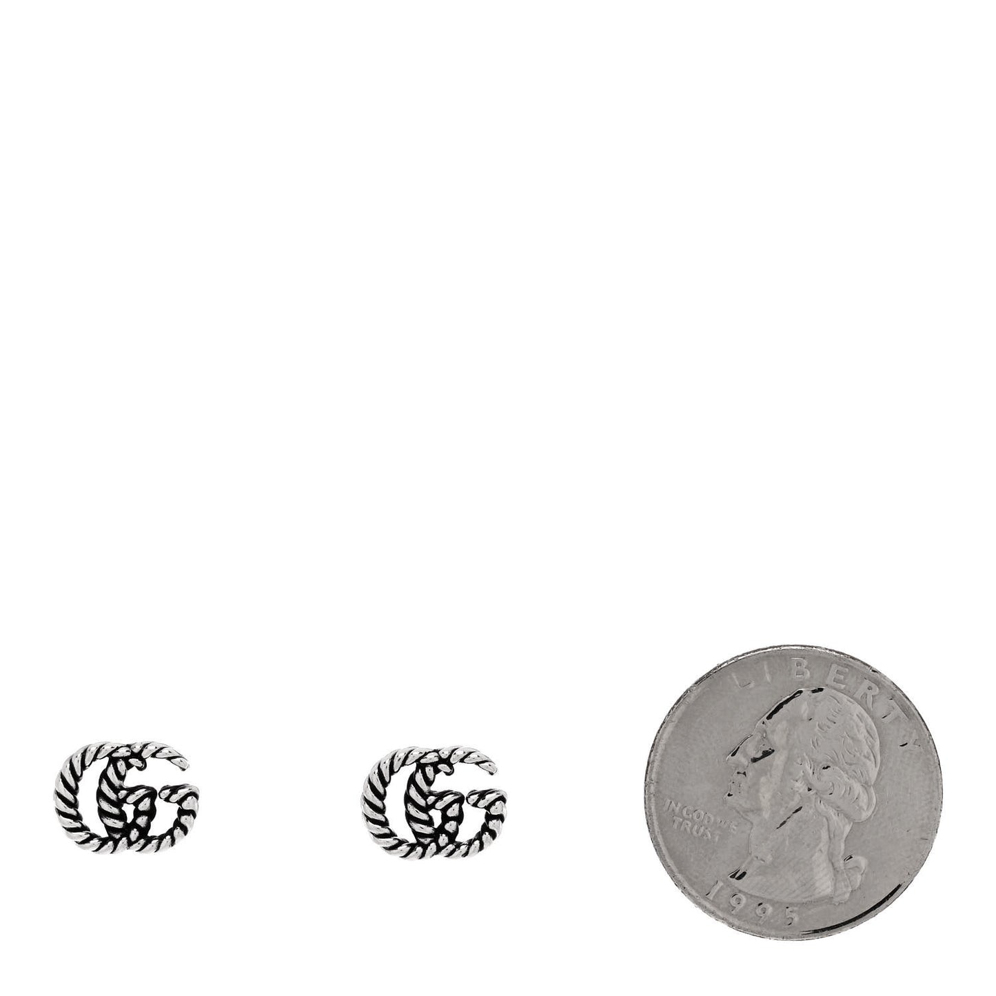 Sterling Silver Torchon Double G Earrings