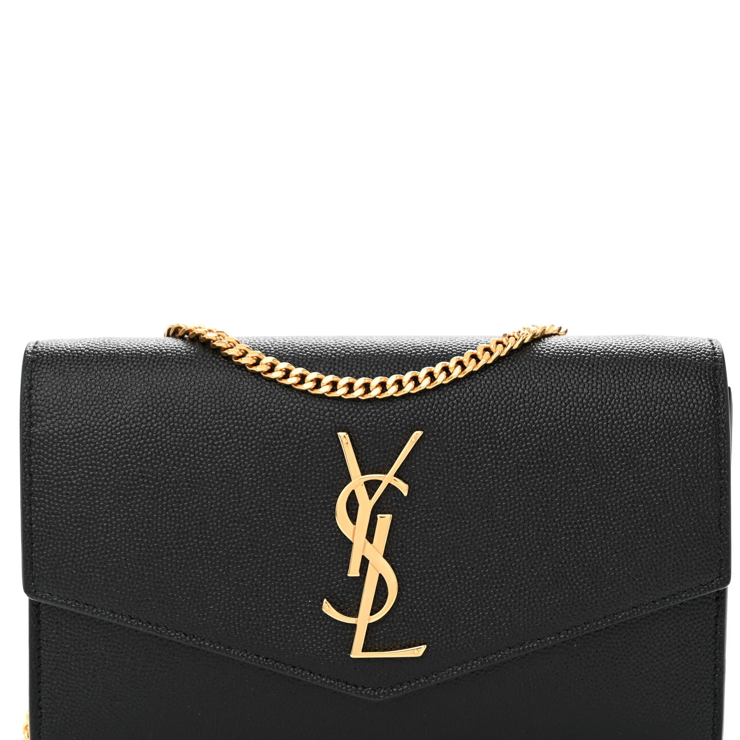 Saint Laurent Grain De Poudre Uptown Chain Wallet Black 8 of 10