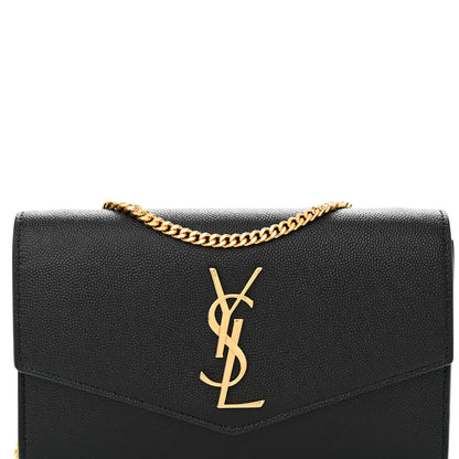 Saint Laurent Grain De Poudre Uptown Chain Wallet Black 8 of 10