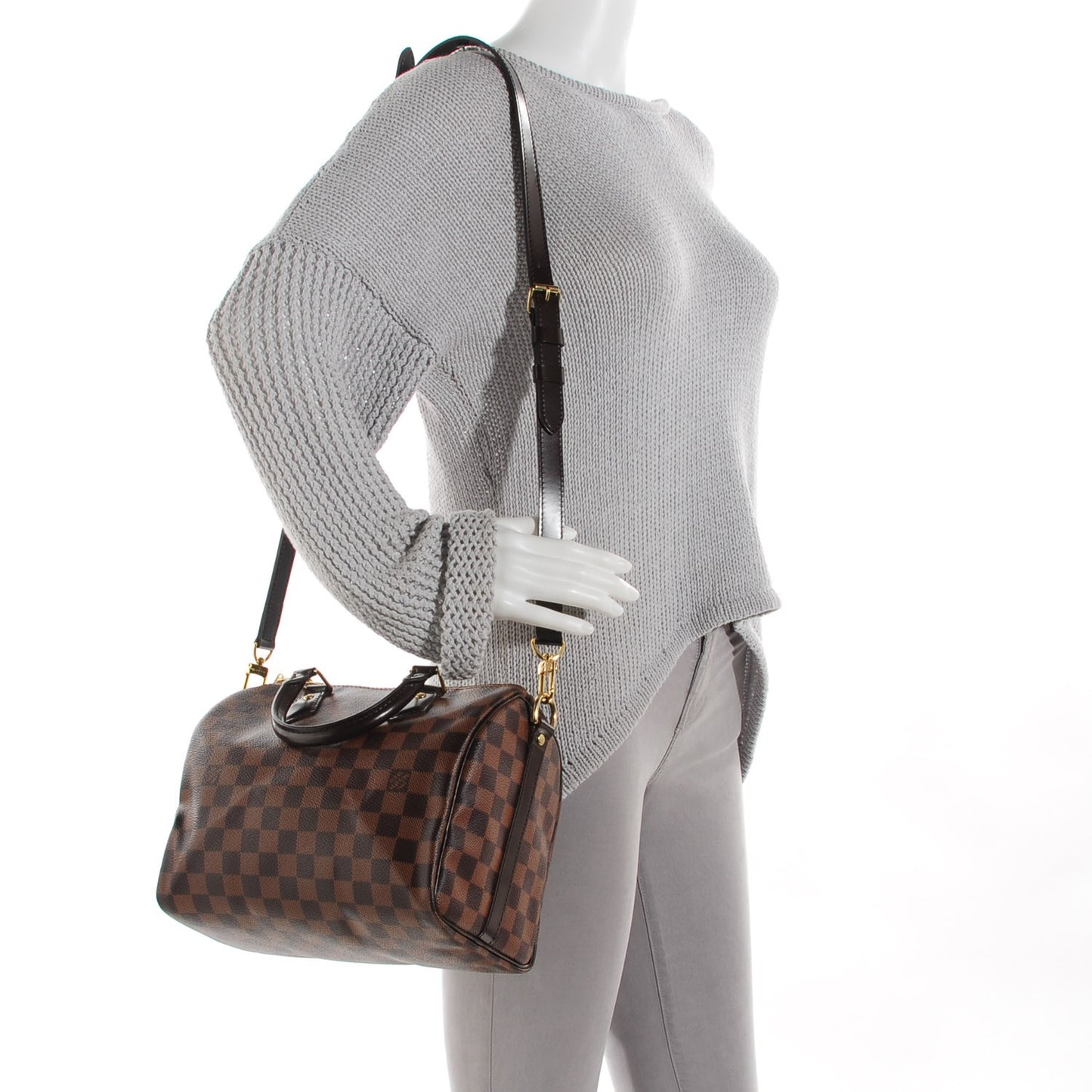 Damier Ebene Speedy Bandouliere 25