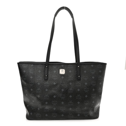 MCM Visetos Medium Anya Shopper Tote Black 2 of 11