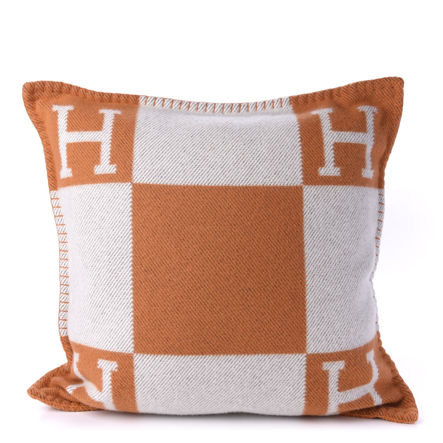Wool Cashmere Avalon Pillow PM Ecru Potiron
