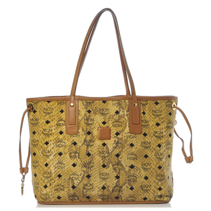 MCM Visetos Medium Reversible Shopping Tote Cognac 3 of 25