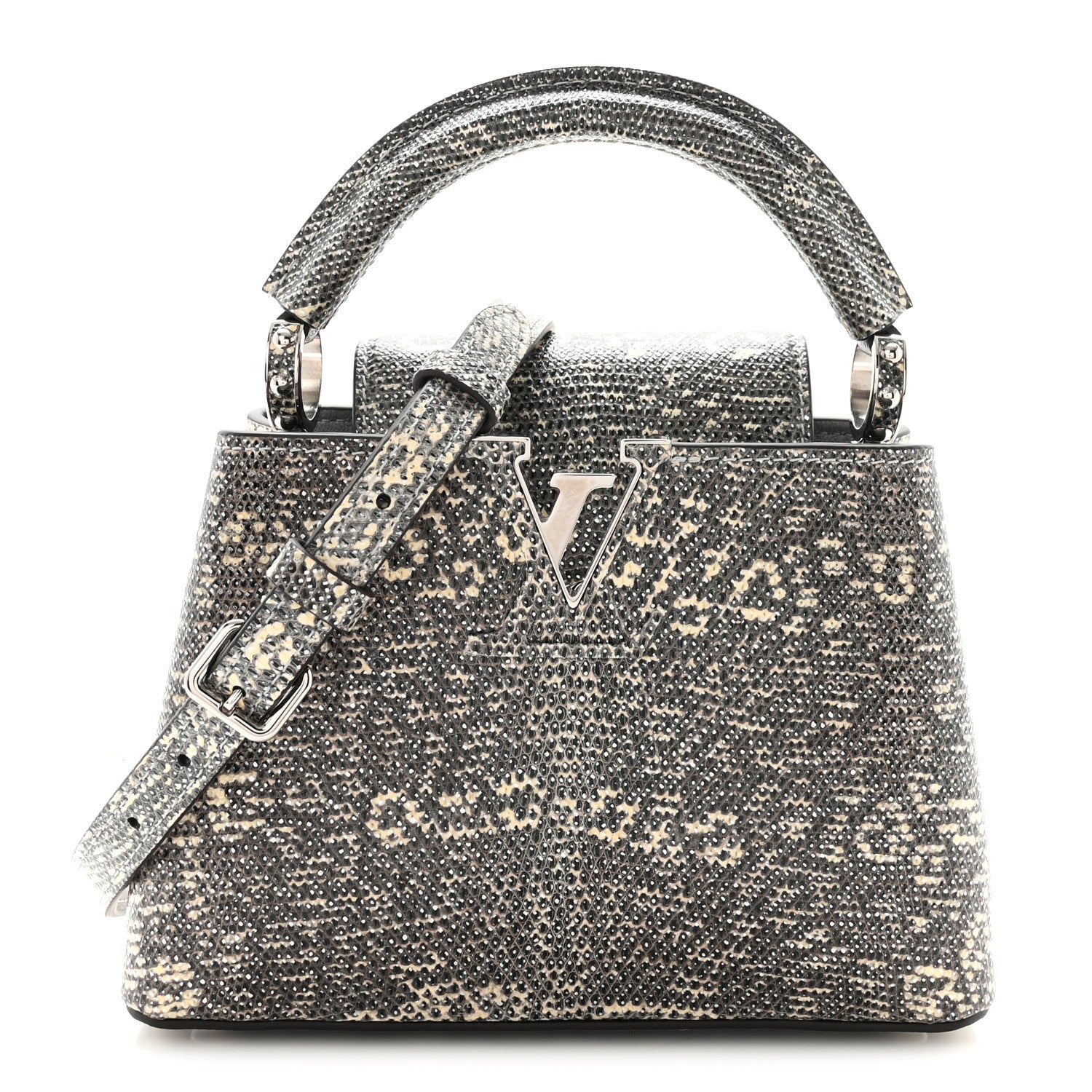 Louis Vuitton Lizard Mini Capucines Argento 1 of 10