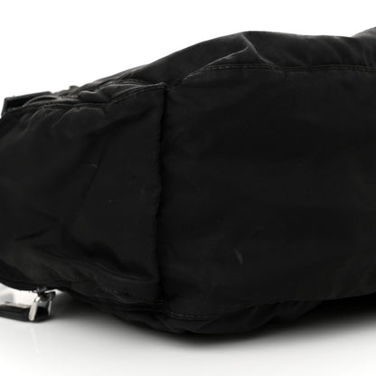 Prada Re-Nylon Vela Saffiano Pocket Double Zip Shoulder Bag Black 8 of 14