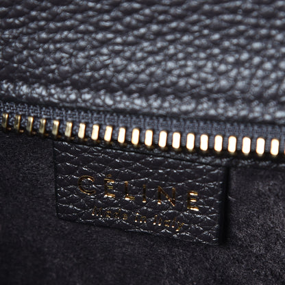 Celine Drummed Calfskin Nano Luggage Liquorice 17 of 27