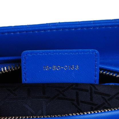 Christian Dior Lambskin Cannage Medium Lady Dior Blue Persan 6 of 7