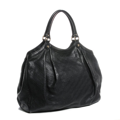 Gucci Guccissima Large Sukey Tote Black 3 of 7