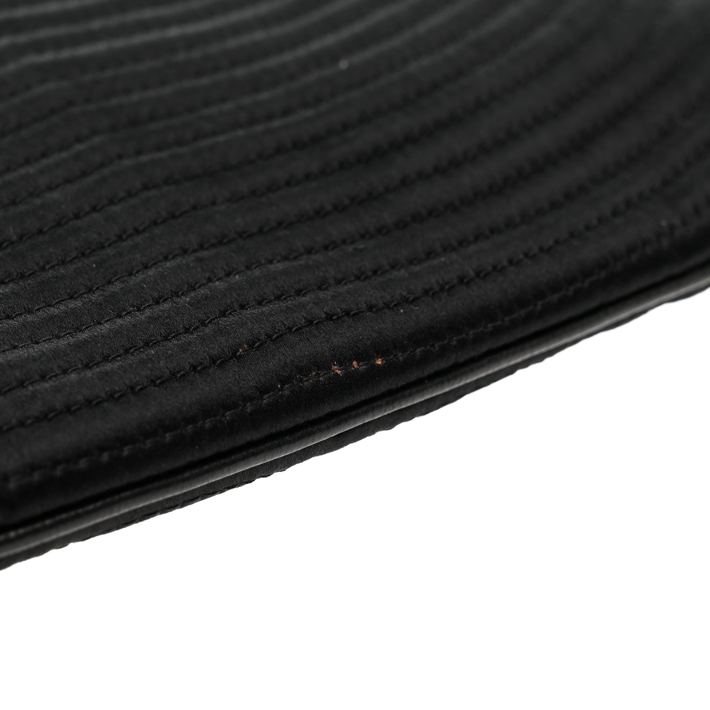 Satin Camellia Evening Bag Black
