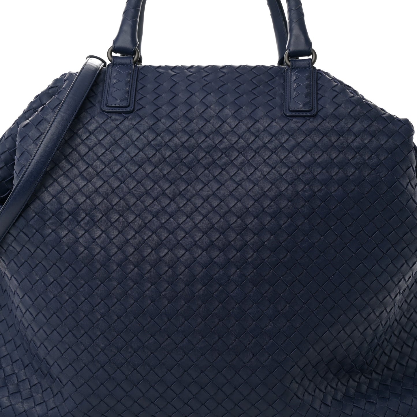 Nappa Intrecciato Maxi Convertible Tote Baltic Blue