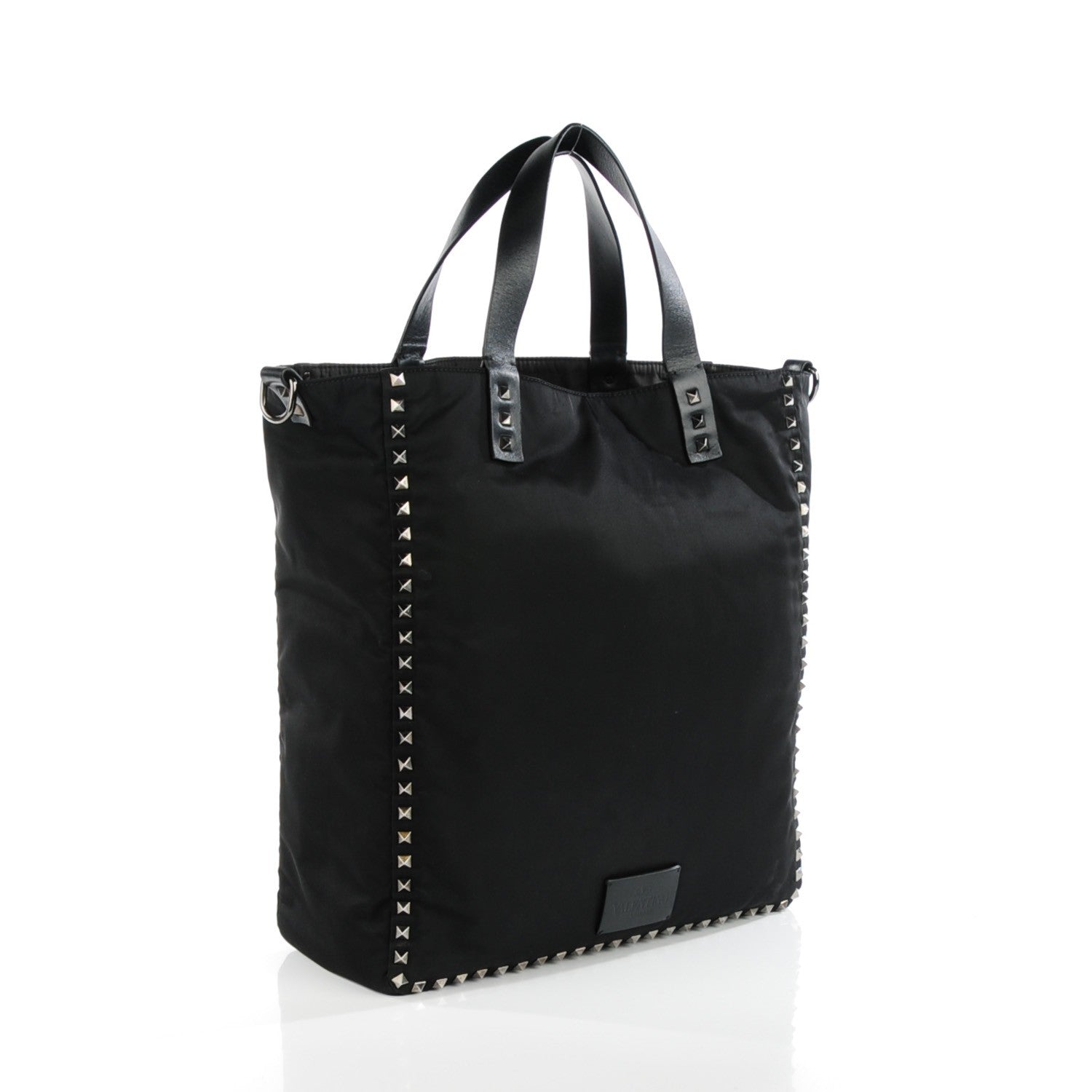 Valentino Garavani Nylon Rockstud Vertical Tote Black 3 of 8