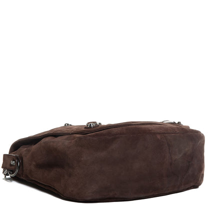 Balenciaga Suede Baby Daim Folk Messenger Brown 4 of 10