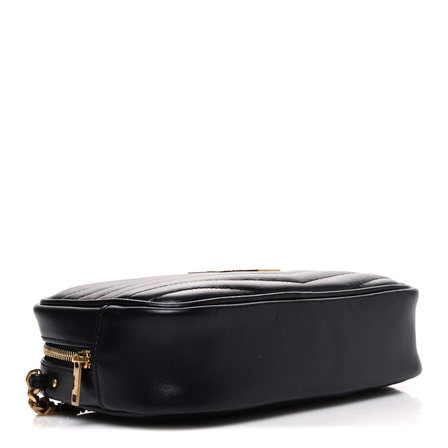 Calfskin Matelasse Monogram Mini Lou Camera Bag Black