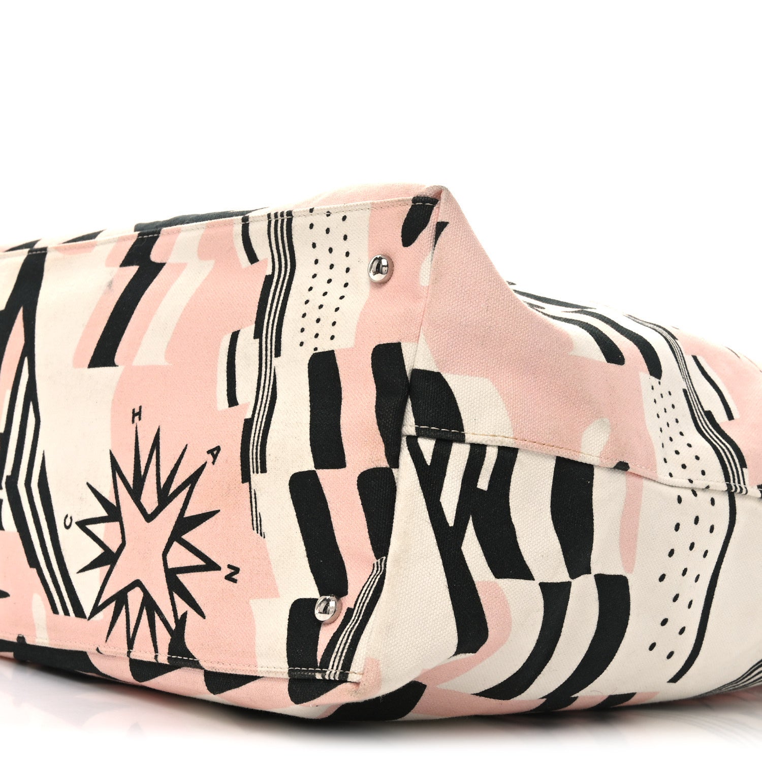 Chanel Canvas Cruise Print Tote Pink White Black 10 of 10