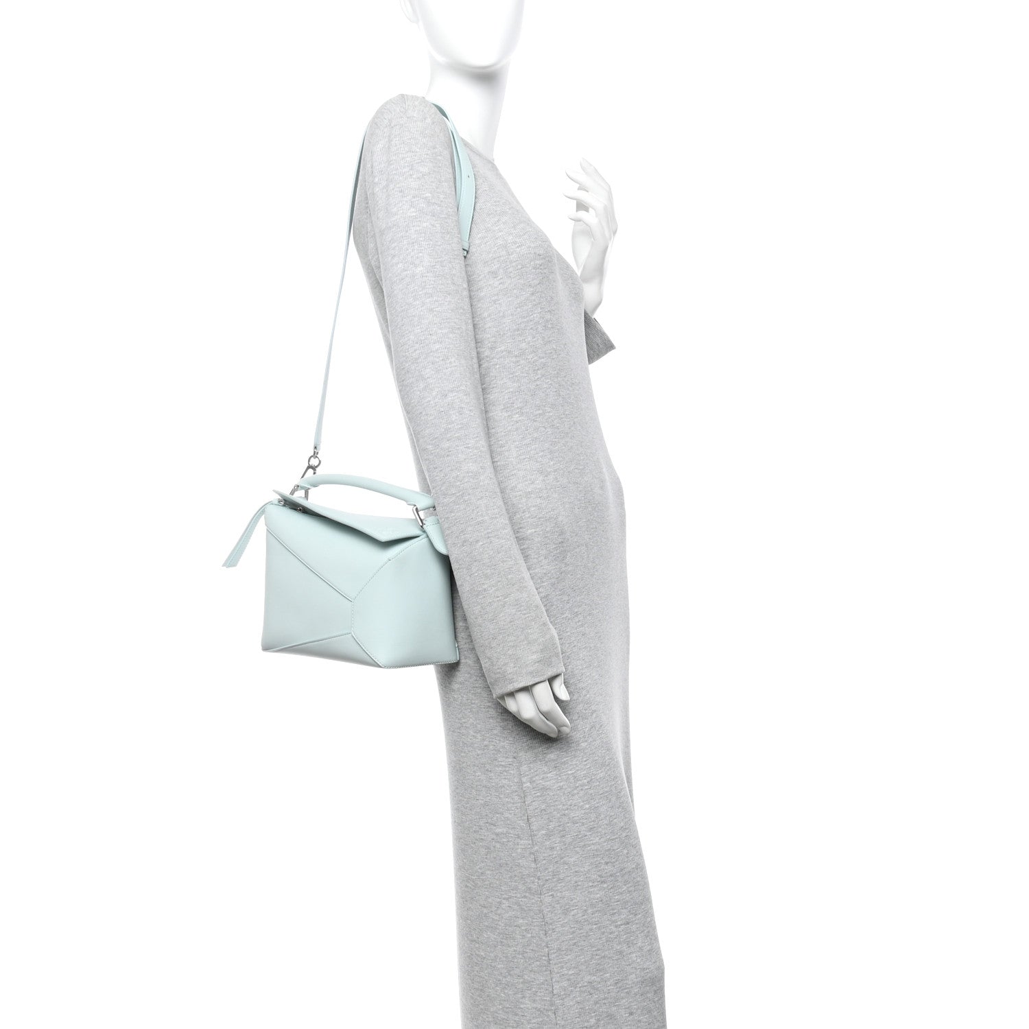 Loewe Calfskin Small Puzzle Edge Bag Frozen 1810661 – FASHIONPHILE