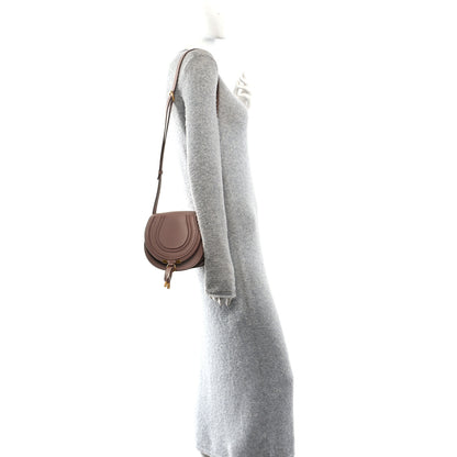 Chloe Grained Calfskin Small Marcie Saddle Bag Woodrose 2 of 8
