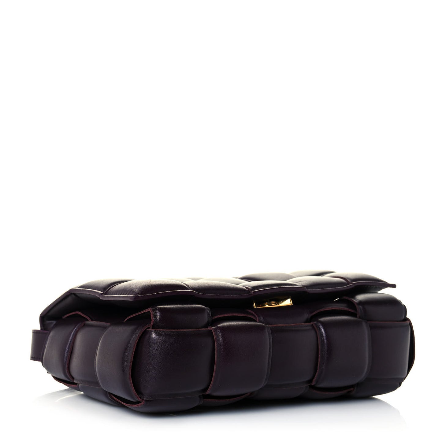Nappa Maxi Intreccio Padded Cassette Crossbody Bag Grape