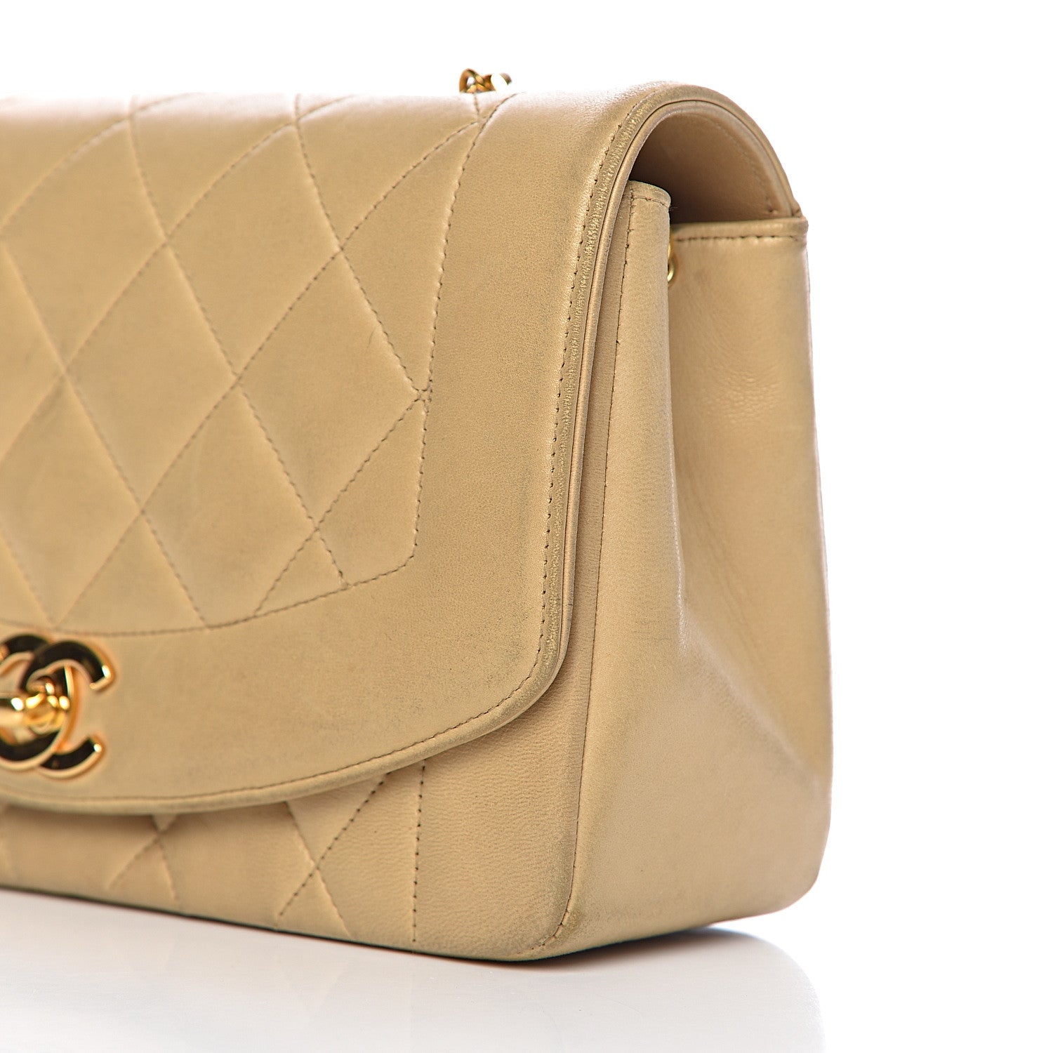 Chanel Lambskin Quilted Small Flap Beige 20 of 26