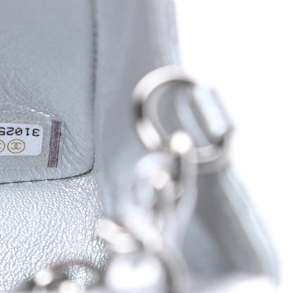 Chanel Metallic Lambskin Quilted Mini Rectangular Flap Silver 7 of 10