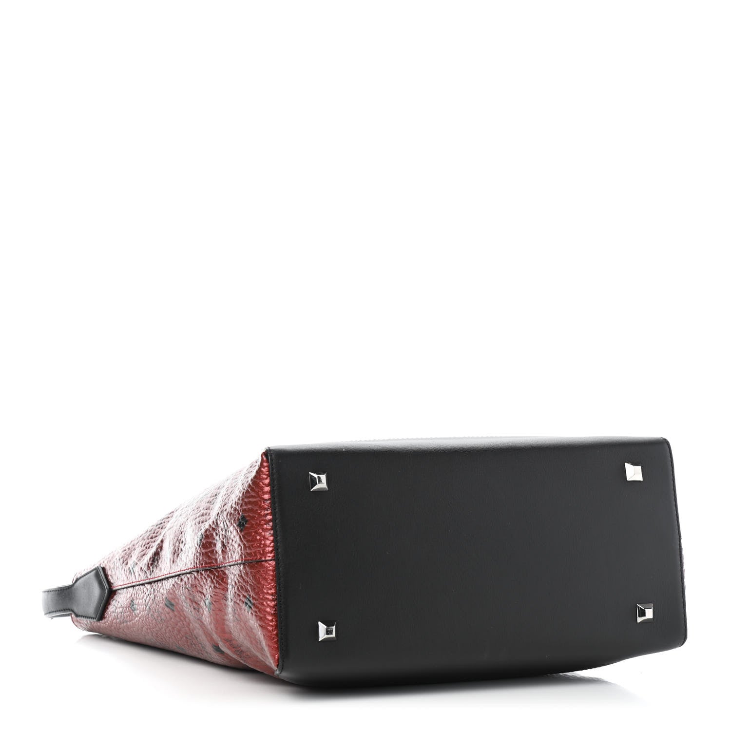 MCM Metallic Visetos Medium Hobo Bag Scooter Red 3 of 5