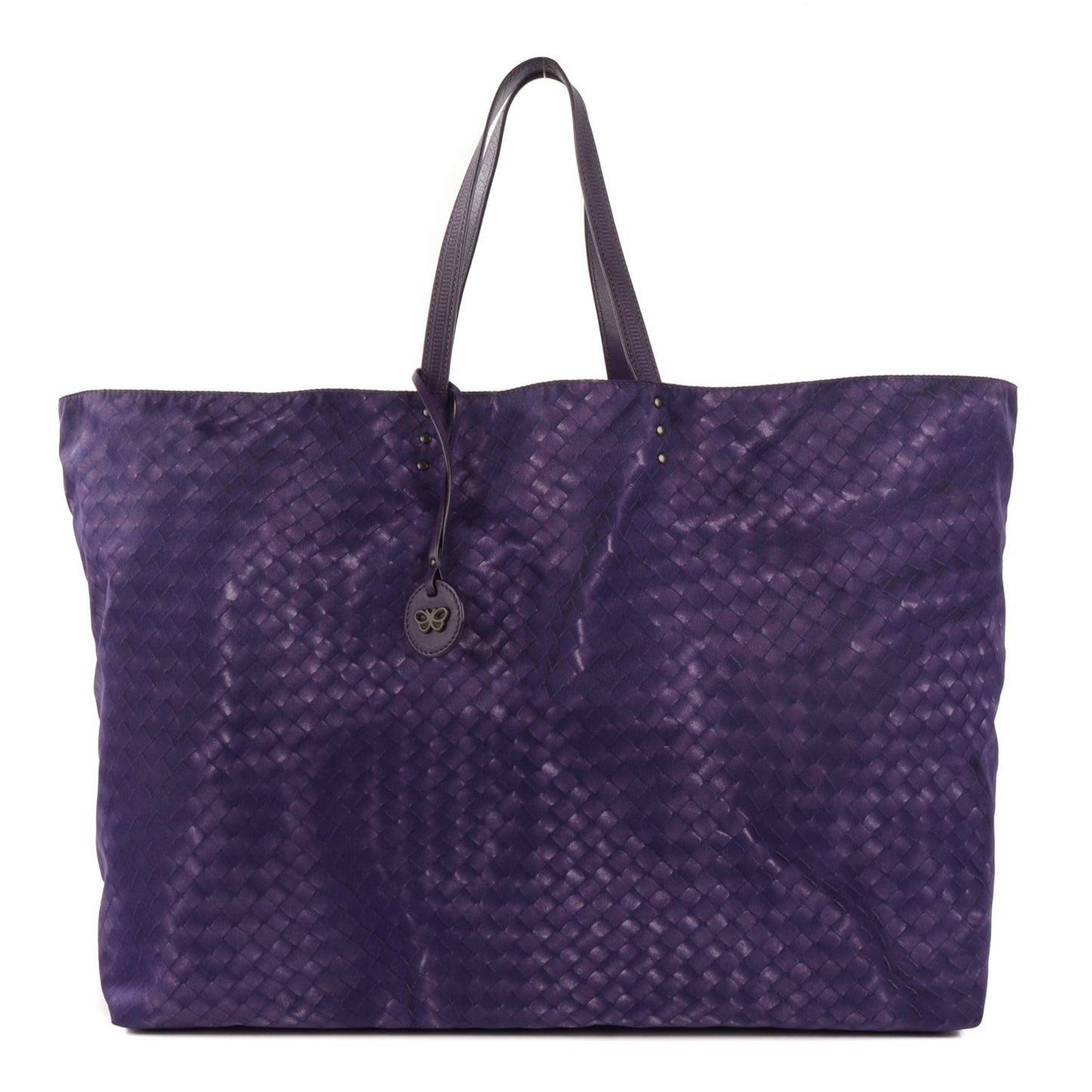 Nylon Intrecciolusion Maxi Tote Plum