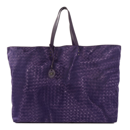Bottega Veneta Nylon Intrecciolusion Maxi Tote Plum 1 of 8