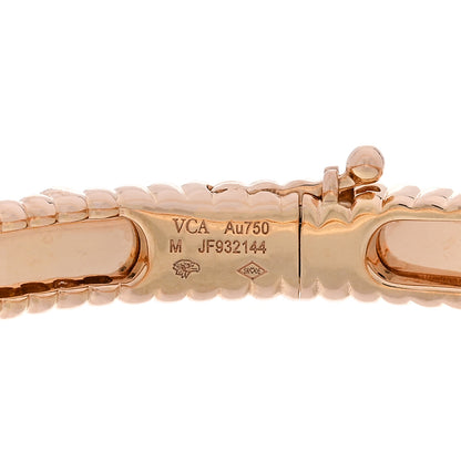Van Cleef & Arpels 18K Rose Gold Diamond Perlee Sweet Clovers Bracelet M 3 of 4