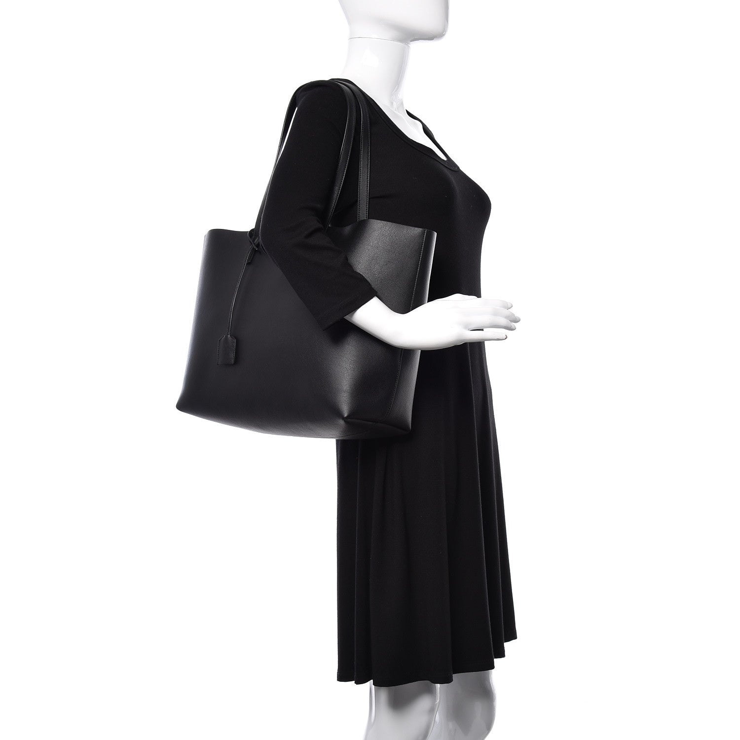 Saint Laurent Calfskin Large Shopping Tote Black 2 of 10